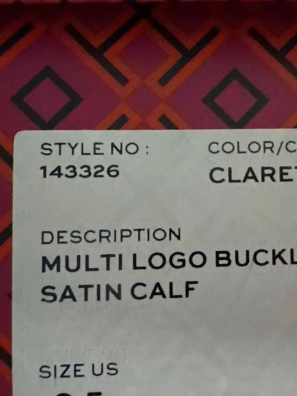 Brand new TORY BURCH sz 9.5 multi logo buckle boots claret 143326